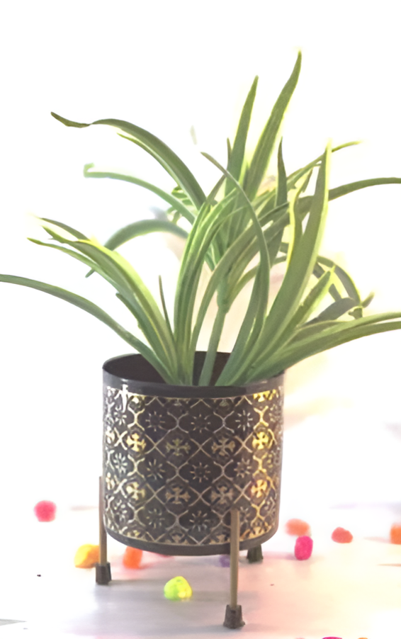 Metal Planter with Tripod Stand