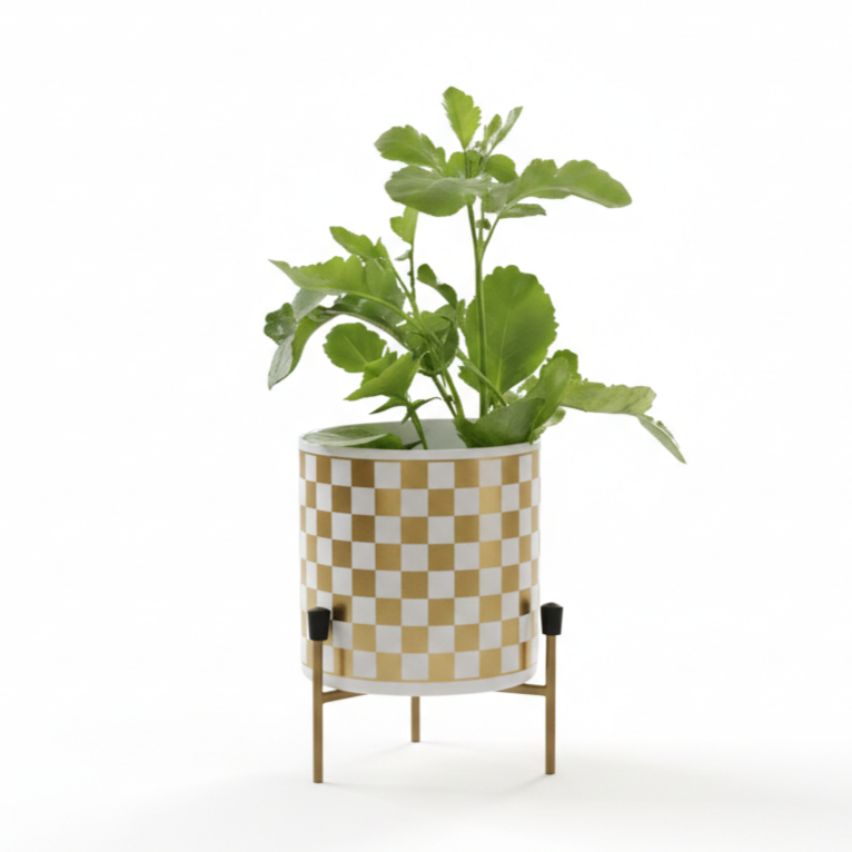 Metal Planter with Tripod Stand
