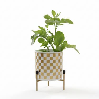 Metal Planter with Tripod Stand