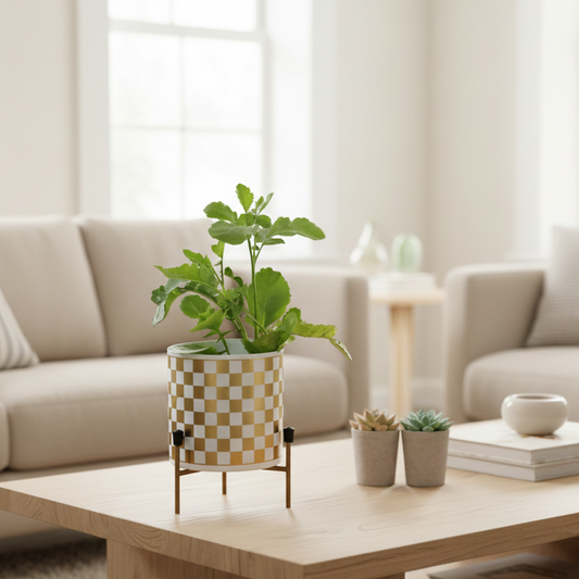 Metal Planter with Tripod Stand