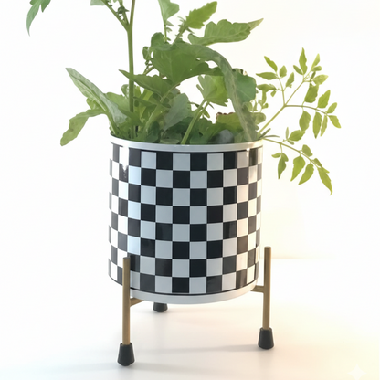 Metal Planter with Tripod Stand