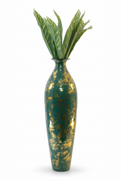 Glorious White Marble Ceramic Style Metal Vase – Decor for Home And Garden 7.87″ x 24.80″