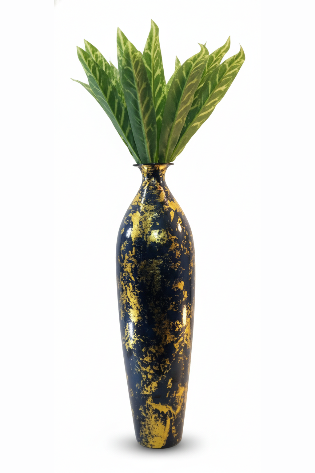 Glorious White Marble Ceramic Style Metal Vase – Decor for Home And Garden 7.87″ x 24.80″