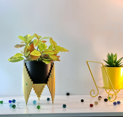 Geometric Stand Cone Metal Planter
