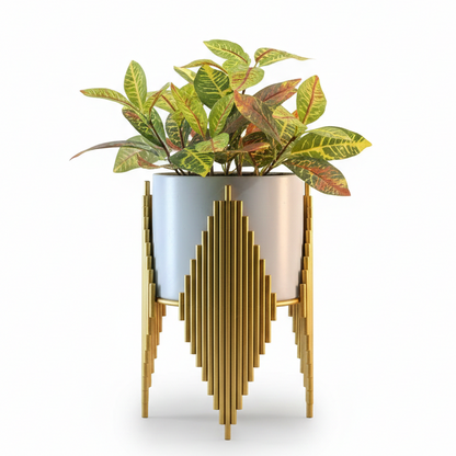 Geometric Stand Cone Metal Planter
