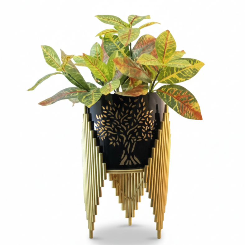Geometric Stand Cone Metal Planter