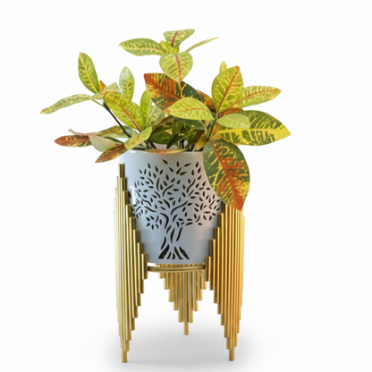 Geometric Stand Cone Metal Planter