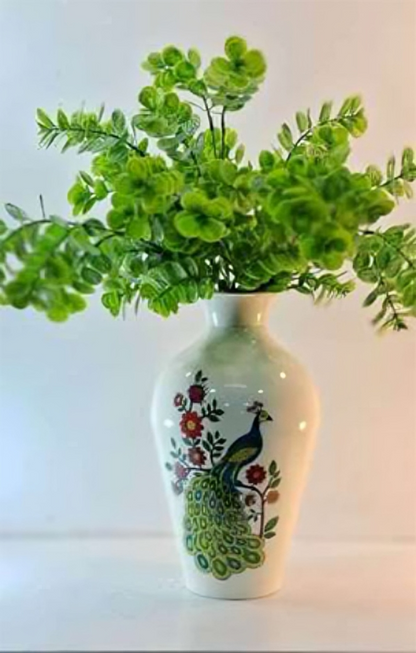 Tall Handcrafted Metal Vase – Abstract