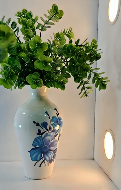 Tall Handcrafted Metal Vase – Abstract