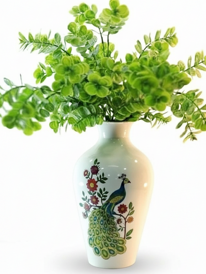 Tall Handcrafted Metal Vase – Abstract