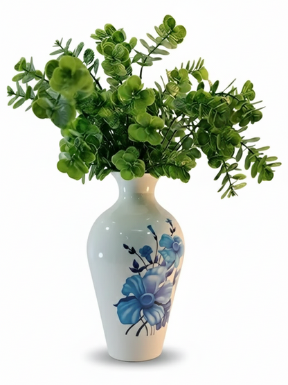 Tall Handcrafted Metal Vase – Abstract
