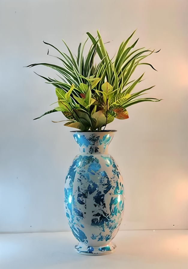 Large Handcrafted Metal Vase