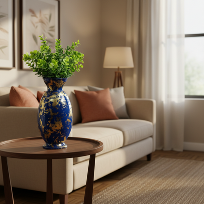 Large Handcrafted Metal Vase