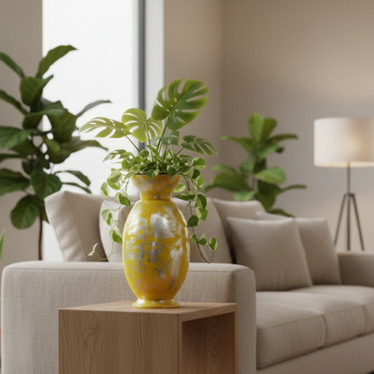Large Handcrafted Metal Vase