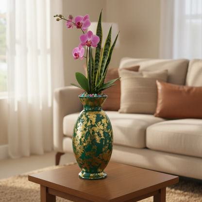 Large Handcrafted Metal Vase