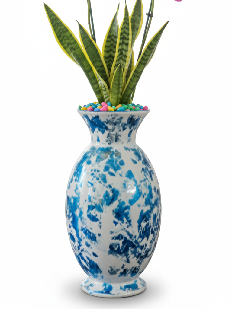 Large Handcrafted Metal Vase