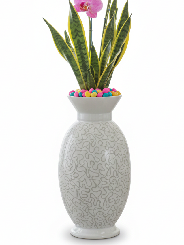 Large Handcrafted Metal Vase