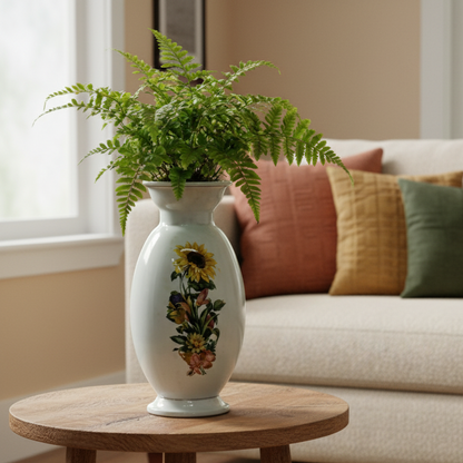Large Handcrafted Metal Vase