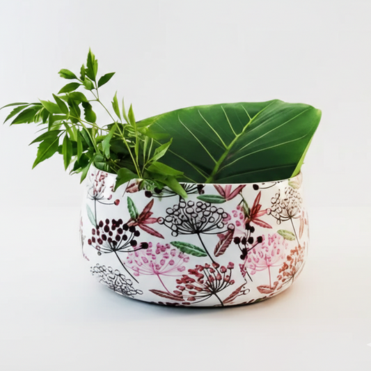 Decorative Round Metal Planter Bowl