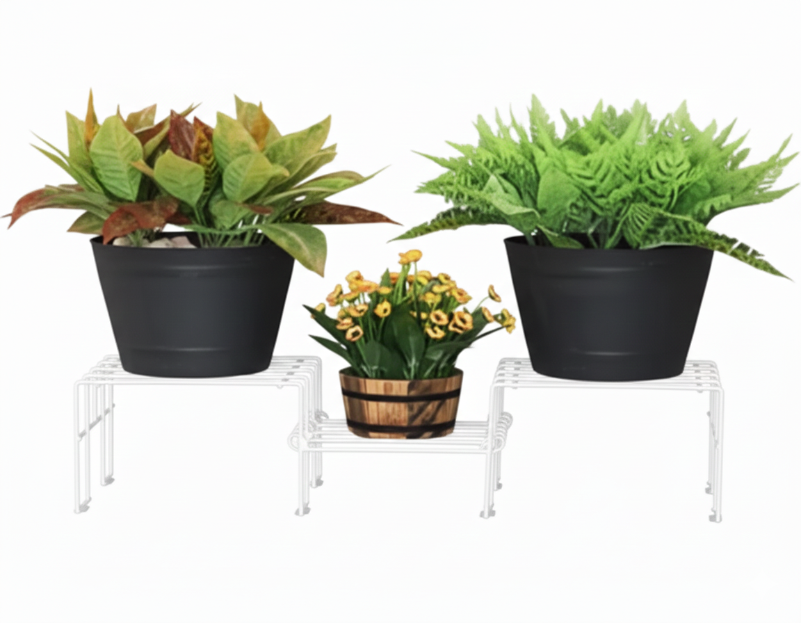 Iron Plant Stand – 3-Tier Modular Display Rack