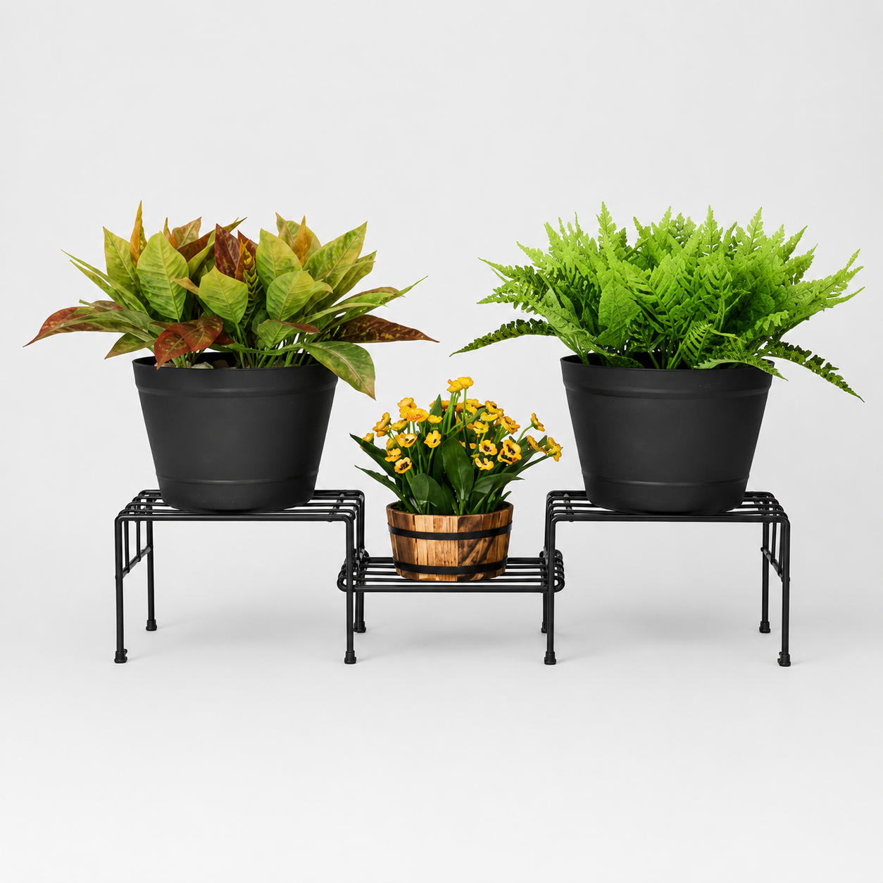 Iron Plant Stand – 3-Tier Modular Display Rack