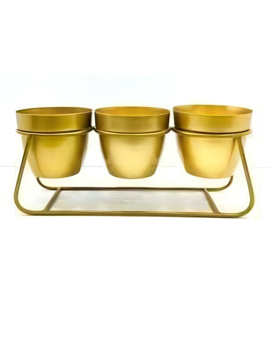 Triple Cylinder Planter Set – Aqua, Red, Gold, Black & White Variants