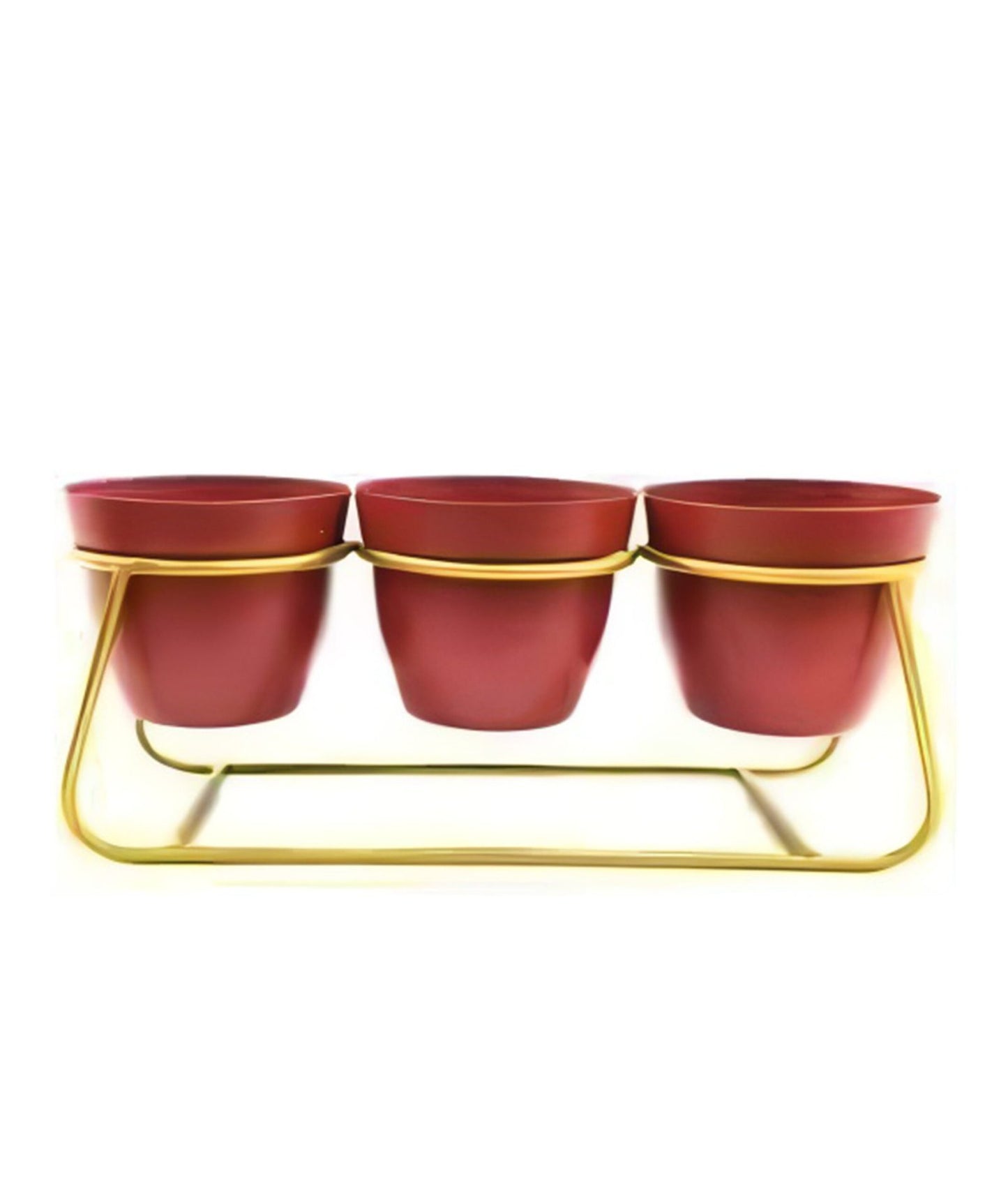 Triple Cylinder Planter Set – Aqua, Red, Gold, Black & White Variants