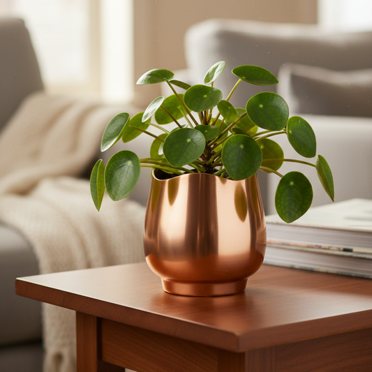 Mini Bulb-Shaped Metal Planter – Smooth Gloss Finish