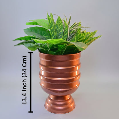 Ecliptic Banded 13 Inch Pedestal Table Planter