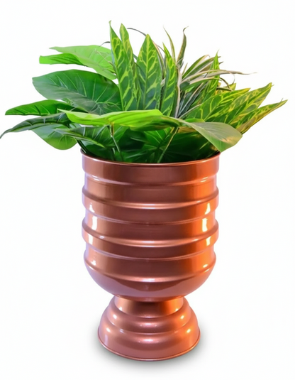 Ecliptic Banded 13 Inch Pedestal Table Planter
