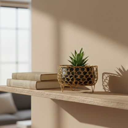 Oval Cage Metal Planter