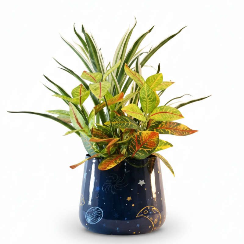 Round Metal Planter