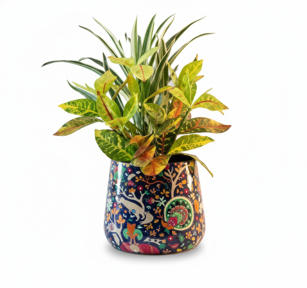 Round Metal Planter