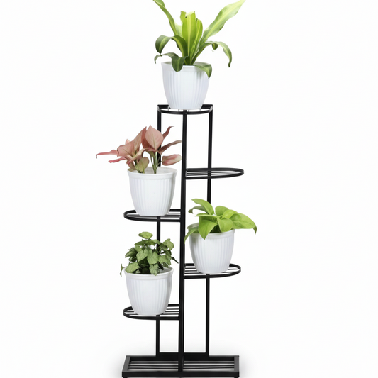 5-Pot Vertical Plant Stand – Black & White Variants