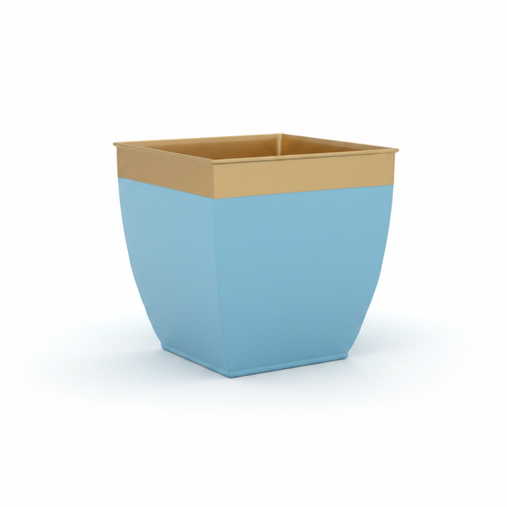 Glossy Dual-Tone Square Planter