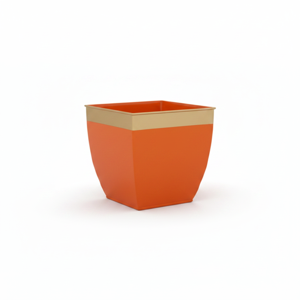 Glossy Dual-Tone Square Planter