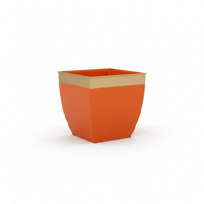 Glossy Dual-Tone Square Planter