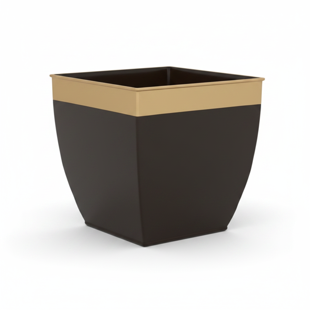 Glossy Dual-Tone Square Planter