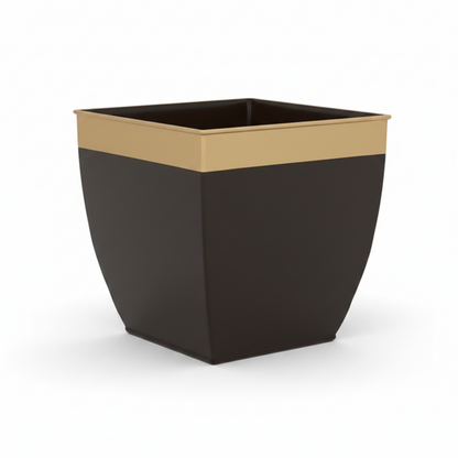 Glossy Dual-Tone Square Planter