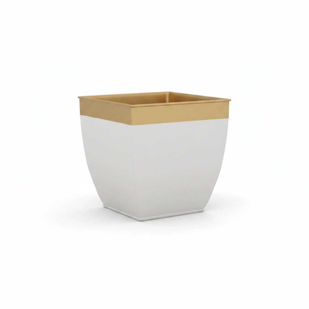 Glossy Dual-Tone Square Planter