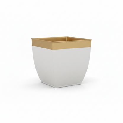 Glossy Dual-Tone Square Planter