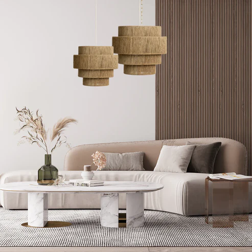 Lasya Handcrafted Four-Tier Jute Chandelier
