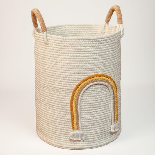 Lightweight Braided Cotton Rope Storage Basket