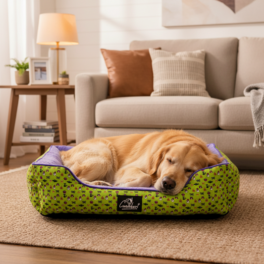Ultra-Soft Round Dog Fur Bed | Cozy Anti-Anxiety Nest