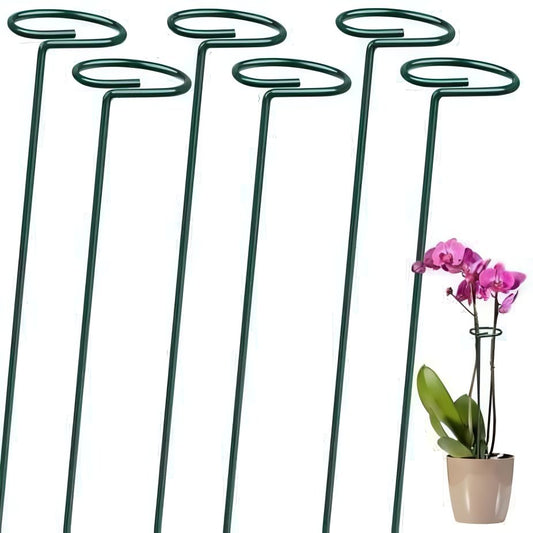 Metal Garden Plant Support Stakes – Set of 10 (45 cm)