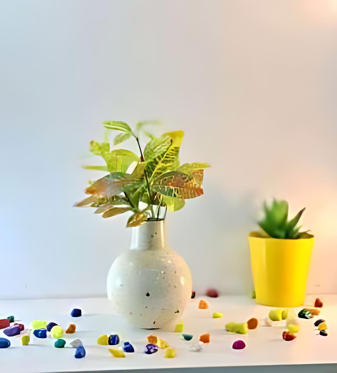 Globe Metal Vase Planter – Narrow Neck Design