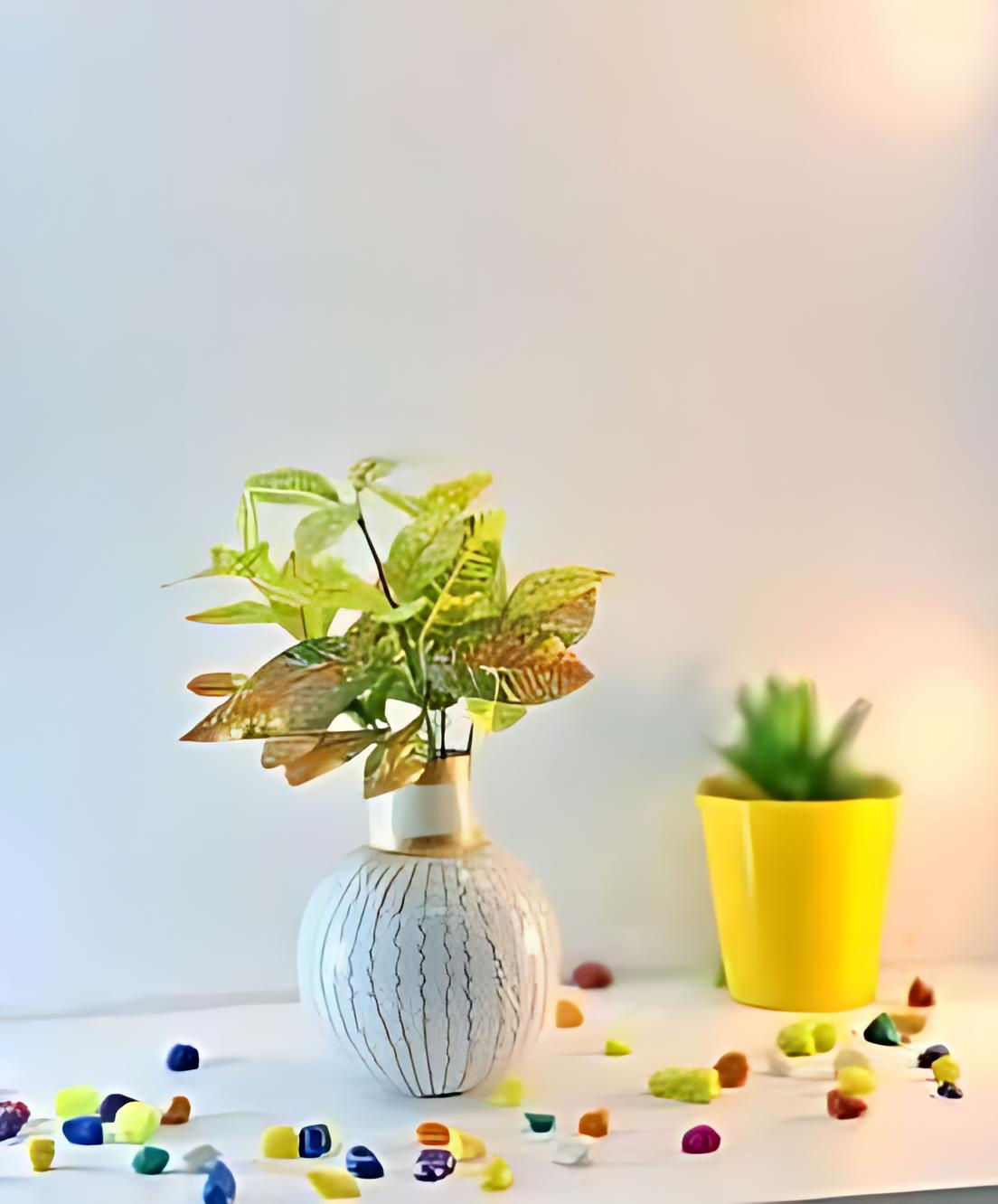 Globe Metal Vase Planter – Narrow Neck Design