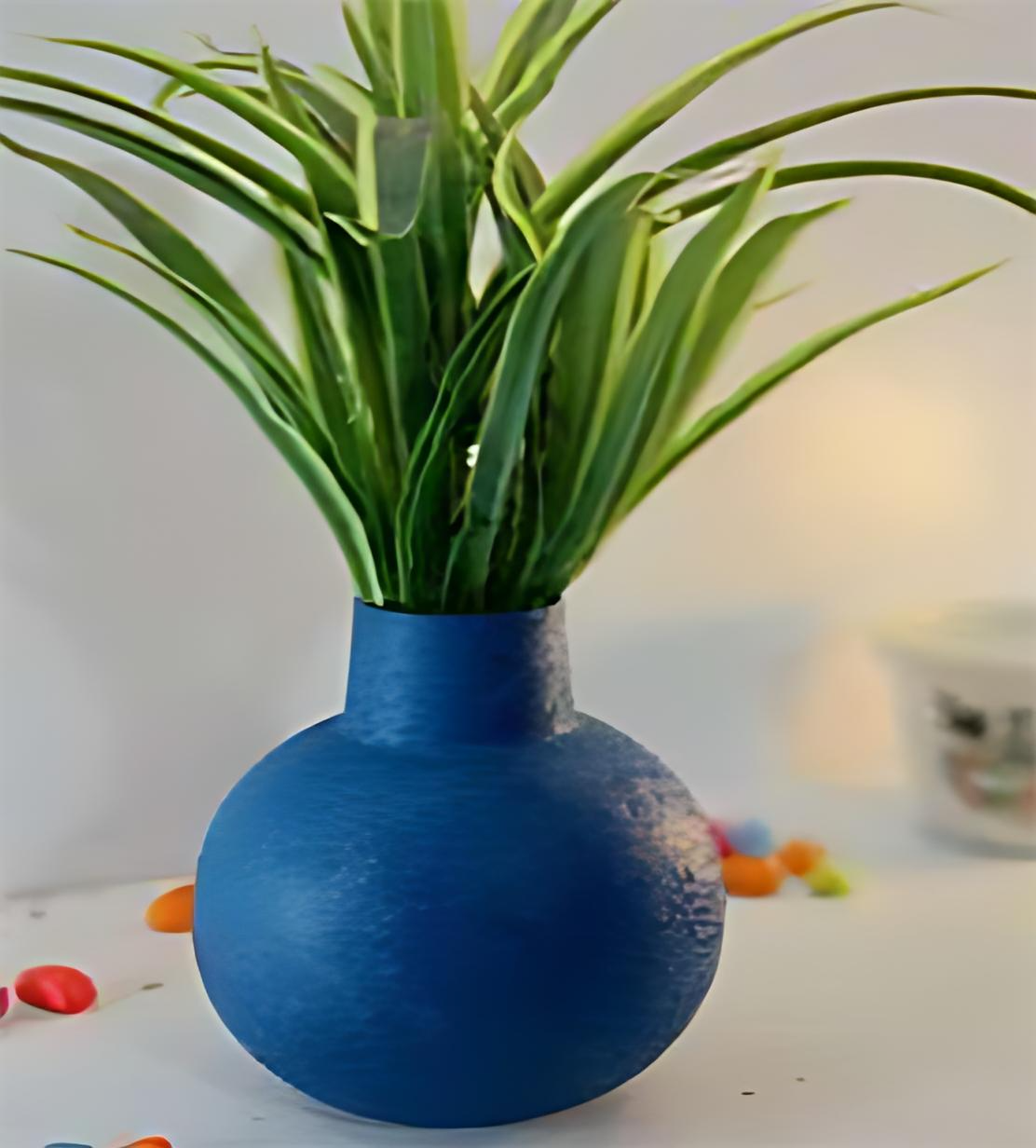 Globe Metal Vase Planter – Narrow Neck Design