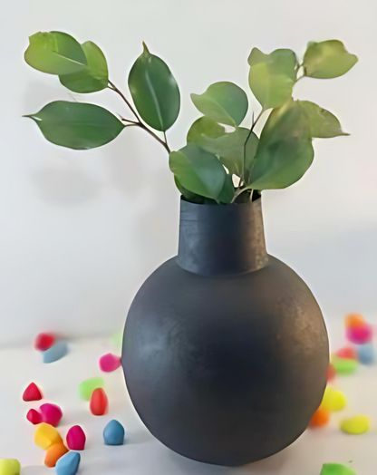 Globe Metal Vase Planter – Narrow Neck Design