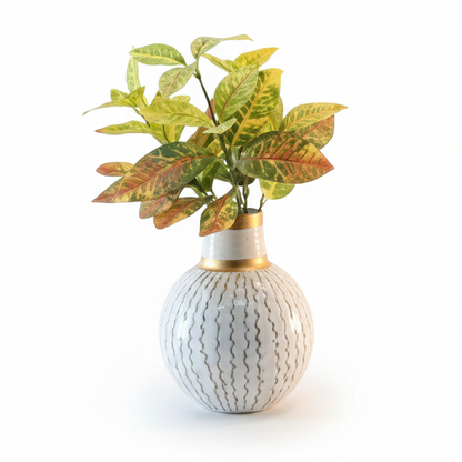 Globe Metal Vase Planter – Narrow Neck Design